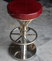 Bar stool stainless steel fashion bar stool high chair bar red stool leather stool round bar stool