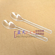 Disposable Spoon Ice Porridge Spoon Sliced Ice Spoon Sweet Spoons Sand Ice Spoon Long Handle Plastic Spoon Transparent Tea Spoon