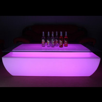 New large LED luminous tea table KTV rectangular tea table super beautiful bar booth table