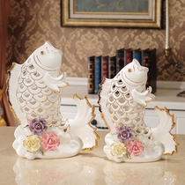 Zhaocai Feng Shui Carp Decoration Home Jewelry Crafts Living Room TV Cabinet Decoration Opening Housewarming Gift Creative