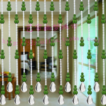 Green gourd crystal bead curtain Partition curtain Living room shoe cabinet aisle Bedroom bathroom Feng shui bead curtain Crystal curtain