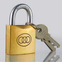 Three-ring lock copper lock pure copper padlock brass lock drawer warehouse door anti-theft copper padlock