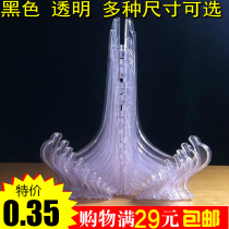 Transparent plastic decorative round porcelain plate bracket ornaments clock European plate bracket Certificate photo frame base display stand