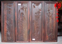 Mahogany classical furniture Mahogany Big Red sour branches four seasons flower hanging screen study screen Solid Wood toed Dalbergia