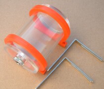 Water-cooled cylindrical water tank diameter 60MM with silicone damping bracket L-shaped steel plate PN:RES-BRK-DIA60