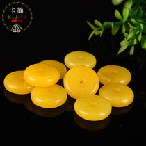 Kajen yellow chalcedony spacer scattered beads Diamond Star Moon Bodhi hand string bracelet semi-finished accessories DIY beads