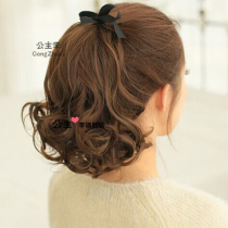 Princess Li real shot Princess ponytail short volume fluffy cute wig ponytail tied ponytail curls fake ponytail
