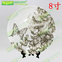 8 Pastoral Hand Painting Print Plate Dining Room Background Wall Decor Hanging Plate Ceramic Plate Ornament