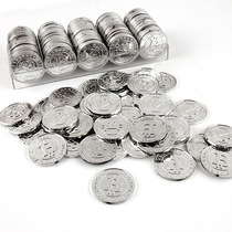 Chips bits electroplated gold coins silver coins board game accessories coins plastic toy coins props coins
