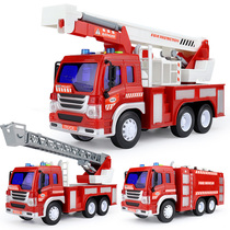 Children Cloud echelon fire truck Fire Toy Car Inertia Rescue Engineering Car Big Number Music Children Model Car