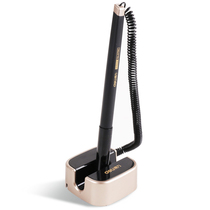 Deli 6796 desk pen Luxury desk pen 0 5mm black neutral pen signature pen Desktop business office pen with lanyard zipper Neutral desk pen hall counter service signature pen black pen