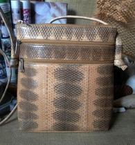 Thai Import-Color Snakeskin Bag Four Zipper Casual Bag