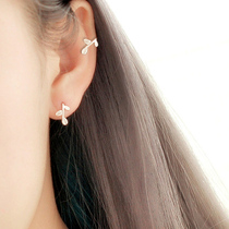 925 silver leaf earless pierced ear clip female advanced sense ear bone clip ring French niche ear ornaments Fairy forest department super fairy