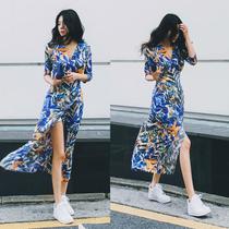 Summer beach skirt beach skirt female seaside resort island bohemian thin skirt mid-length dress female