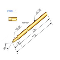 Huarong probe P048-G (flat head) test pin 0 48 thimble spring needle length 12