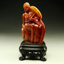 Shoushan stone boutique ornaments clever color Alpine cinnabar frozen stone gold stone carving stone collection gift Acacia