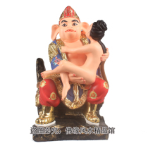 12 16-inch pig eight ring hugging woman holding daughter-in-law Tianpeng Marshal lucky feng shui ornaments Dunhuang color handicrafts