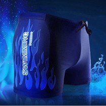 Wholesale flame model three-color high-grade adult mens flat angle hot spring swimming trunks mens swimsuit wholesale swimming trunks
