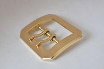 DIY (handmade) belt buckle double needle octagonal buckle 5MM thick copper plate cutting and polishing can be made into a single needle