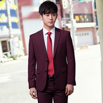 Hobby Wolf Suit Set Mens Three Piece Four Seasons Business Slim Fit Professional Suit Professional Suit Wedding Groom Dress