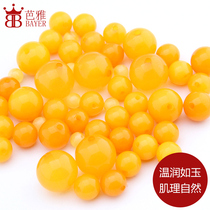 Q imitation beeswax round beads interval scattered beads diy handmade bracelet necklace beads rosary pendant accessories material