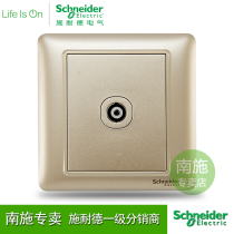 Schneider Electric switch socket single-link TV socket panel Wall weak electric cable TV Ruwise gold