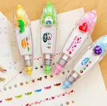 Korean stationery slapped with a correction with creative press-press lace correction with cute adorning with four optional