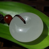 Yipin Loulan Zucai Jewelry Xinjiang Golden Silk Jade Ping Buckle Pendant Men and Women Jade Necklace Open Jewelry