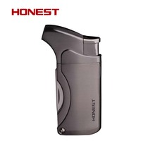 Baicheng windproof straight metal inflatable lighter personality creative multifunctional pipe accessories smoking set