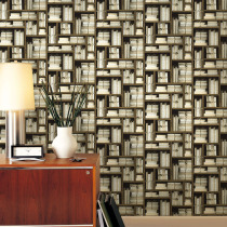 American classic study background wallpaper office background wall large bookshelf wallpaper environmental protection special price European style