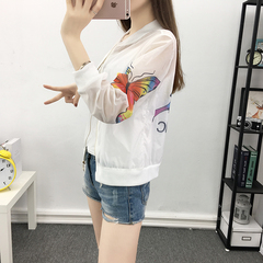 新款防紫外线超薄女防晒衣夏季韩版学生长袖短款外套防晒服实价