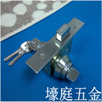 Taiwan strong stick single ground lock glass with frame door flat head ground lock 338 flat head lock with frame middle lock