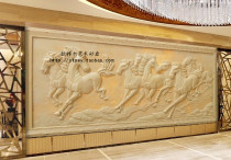 Sandstone sculpture relief mural lobby living room TV sofa background wall decoration Villa exterior wall campus cultural wall