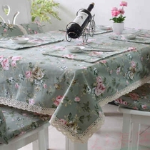 Special canvas tablecloth Rectangular tablecloth cover cloth Hotel dining cloth round table cloth custom cotton thickened
