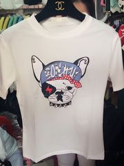 2016 韩国东大门新款 个性搞怪狗狗印花圆领显瘦短袖T恤