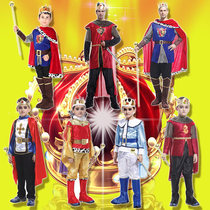 Halloween cosplay costume toddler makeup prom prince gown pro-childrens king to serve Christmas