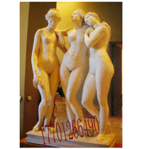 Limited sellers in the same city enter the home to install Beijing art artificial sandstone decoration European-style three-beauty girl sculpture round carving