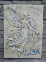 New Beijing Art Decoration Artificial Sandstone Sculpture TV Background Wall European Character Angel Relief Plate Painting