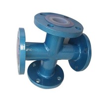 Lining F4 pipe fitting lining Teflon four-way steel lining four-way moulded anti-corrosive PTFE four-way DN20-300