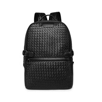 2021 New woven backpack mens and womens shoulder bag Korean version of tide bag fashion PU woven backpack Japanese and Korean New