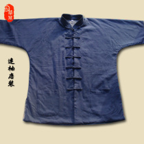 Traditional vintage sleeve shoulder Tang jacket autumn winter cotton old coarse cloth stand collar Chinese mens New