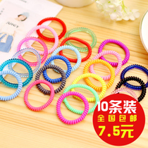 Telephone Wire Hair Ring Zal Hair Rubber Fascia Korean Version Candy Color Head Rope Hair Rope Hair Rope Hair Accessories Hair Accessories