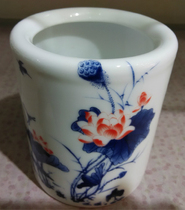 Jingdezhen ceramic study four treasure pen holder culture porcelain calligraphy supplies painting equipment stationery high white Pen Holder