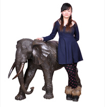 Extra large copper elephant floor ornaments bronze elephant home living room decoration crafts opening gifts