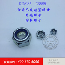 GB889 Galvanized Hexagon Nylon Lock Nut Catch Nut M3M4M5M6M8M10M12
