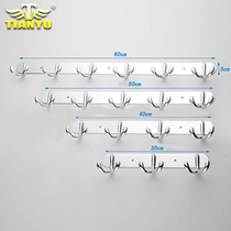 Tianyu 304 stainless steel adhesive hook kitchen bathroom multi-purpose row hook coat hook hook 3-8 hook