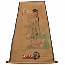 Antique Middle Hall Antique Calligraphy Painting Middle Hall Painting Chinese Painting Living Room Hanging Painting Landscape Painting Tang Yin Si Mei Xi Shi has been framed