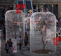 Wrought iron birdcage large large outdoor birdcage event display birdcage floor-to-ceiling birdcage window decoration oversized