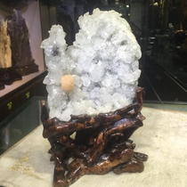 Geological rock teaching mineral specimen Crystal strange stone head natural fish eye stone zeolite original stone ornaments