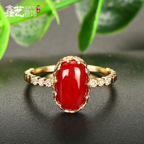 Xin Art 18k Handmade 18k inlaid diamond ring to feed inlaid processing finished product 20180915 tail section